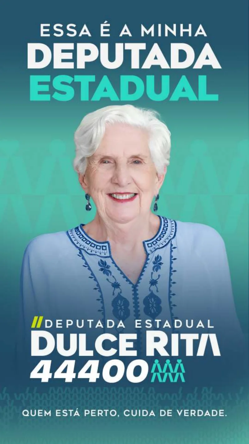 Capa da apresentação: Essa é a minha deputada estadual — Dulce Rita 44400